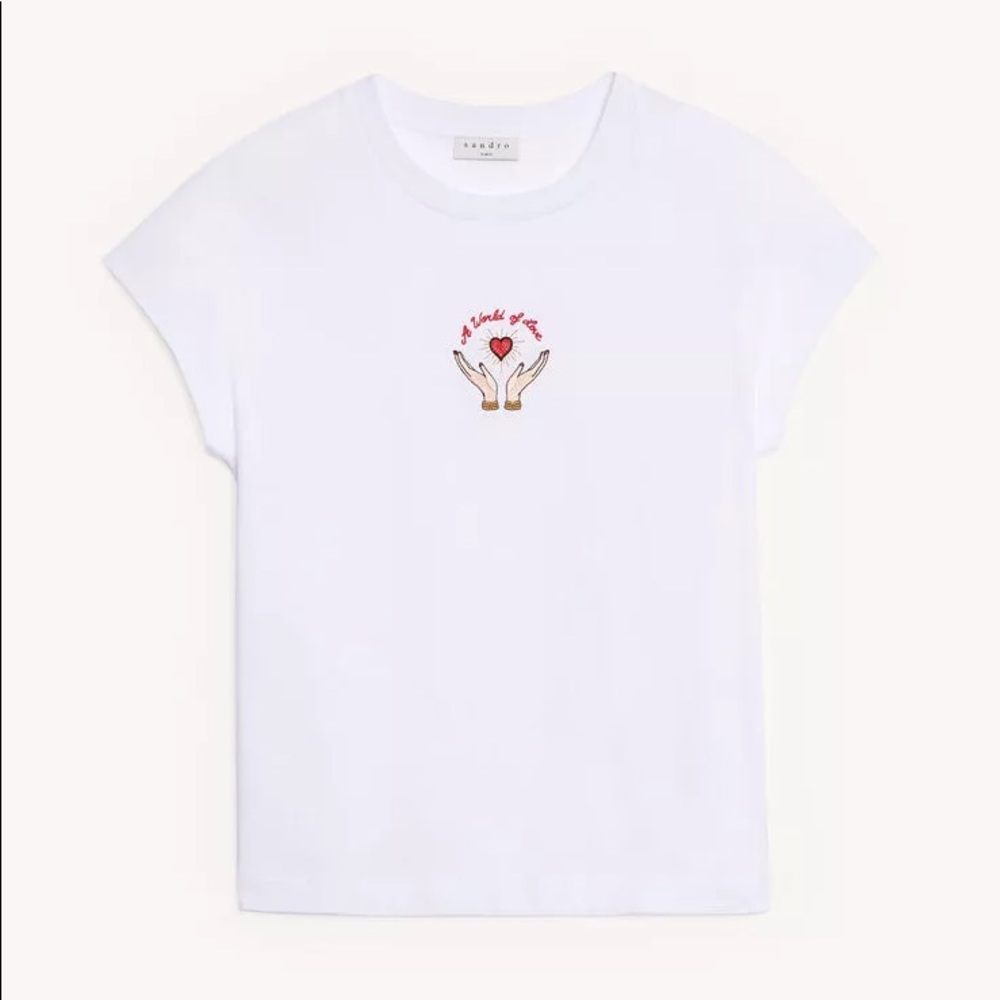 Sandro Embroidered sleeveless T-shirt